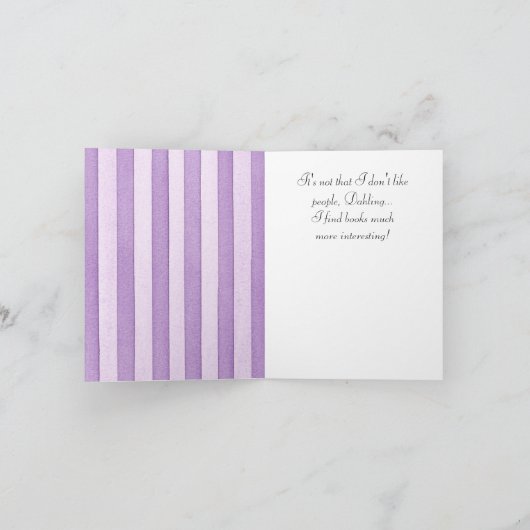 "Ik lees liever een boek" Diva Kaart (Binnen)