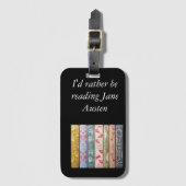 Ik lees liever Jane Austen Bagagelabel (Voorkant (verticaal))