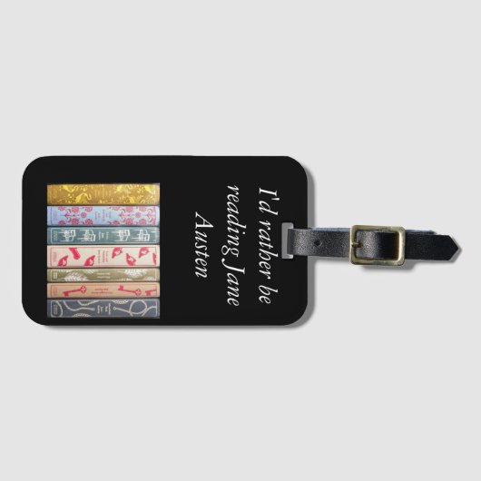 Ik lees liever Jane Austen Bagagelabel (Voorkant (horizontaal))