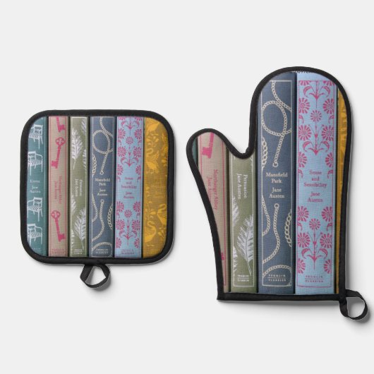 Ik lees liever Jane Austen Ovenwant & Pannenlap Set (Voorkant)