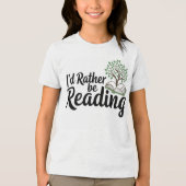 "Ik lees liever" Tri-Blend Shirt (Voorkant)