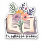 Ik lees liever waterdicht sticker (Voorkant)