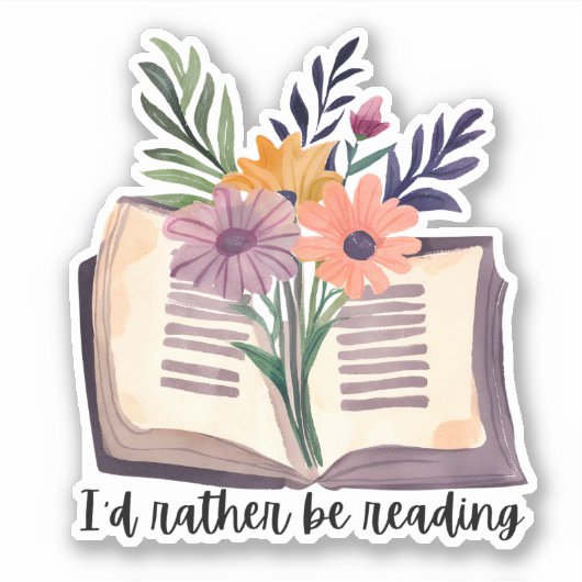 Ik lees liever waterdicht sticker (Voorkant)