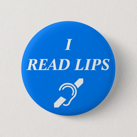 IK LEES LIPS RONDE BUTTON 5,7 CM (Voorkant)