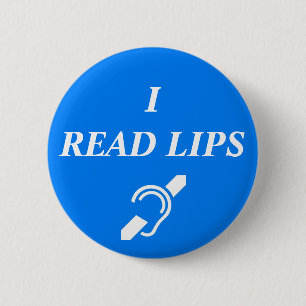 IK LEES LIPS RONDE BUTTON 5,7 CM