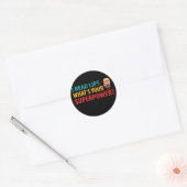 Ik lees lips wat je Superpower doofheid is Ronde Sticker (Envelop)