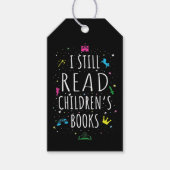 Ik lees nog steeds kinderboeken. cadeaulabel (Voorkant)