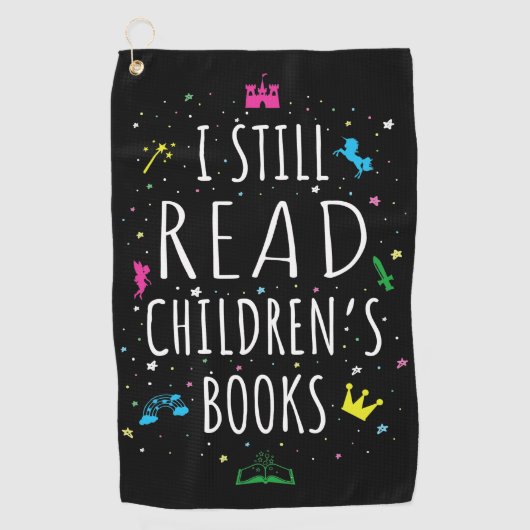 Ik lees nog steeds kinderboeken. golfhanddoek (Voorkant)