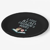 Ik lees nog steeds kinderboeken II Papieren Bordje (Gekanteld)