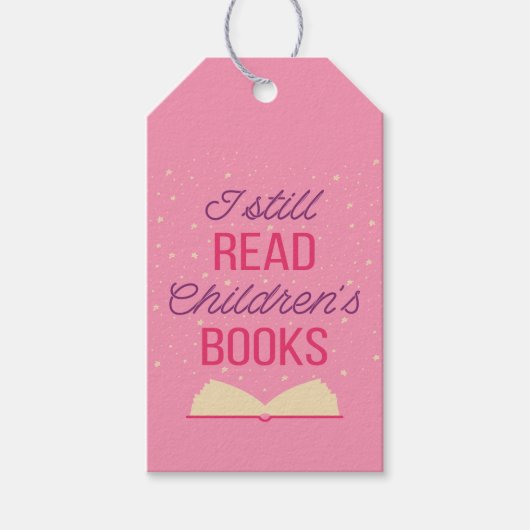 Ik lees nog steeds kinderboeken III Cadeaulabel (Voorkant)