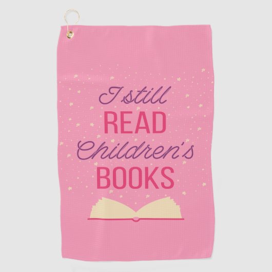 Ik lees nog steeds kinderboeken III Golfhanddoek (Voorkant)