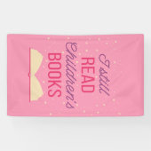 Ik lees nog steeds kinderboeken III Spandoek (Horizontaal)