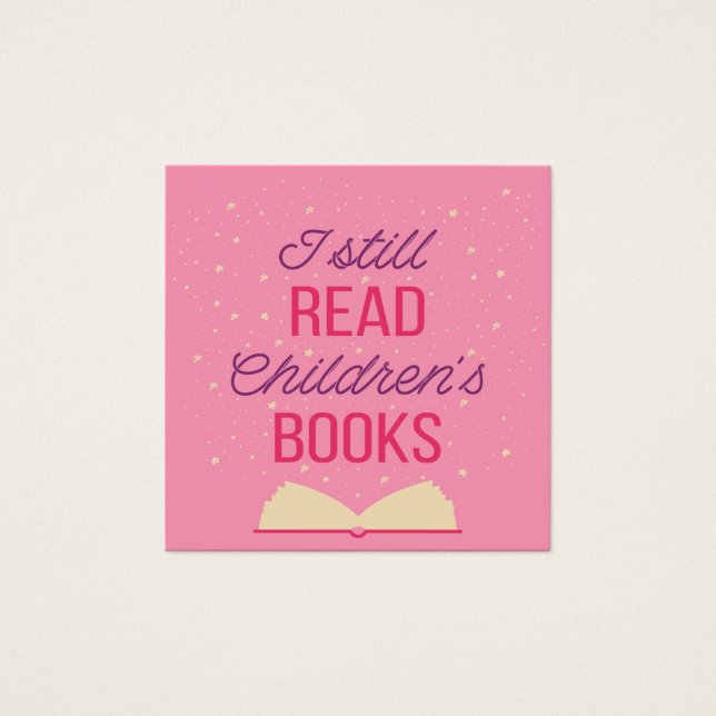 Ik lees nog steeds kinderboeken III Vierkante Visitekaartjes (Voorkant)