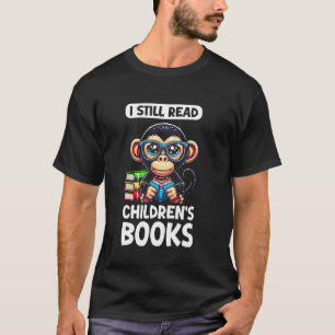 Ik Lees Nog Steeds Kinderboeken Lezer Chimpan T-shirt