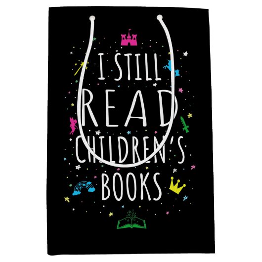 Ik lees nog steeds kinderboeken. medium cadeauzakje (Voorkant)