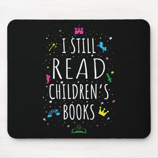 Ik lees nog steeds kinderboeken. muismat (Voorkant)