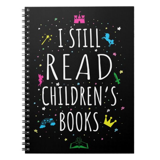 Ik lees nog steeds kinderboeken notitieboek (Voorkant)