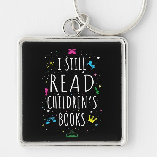 Ik lees nog steeds kinderboeken. sleutelhanger (Voorkant)
