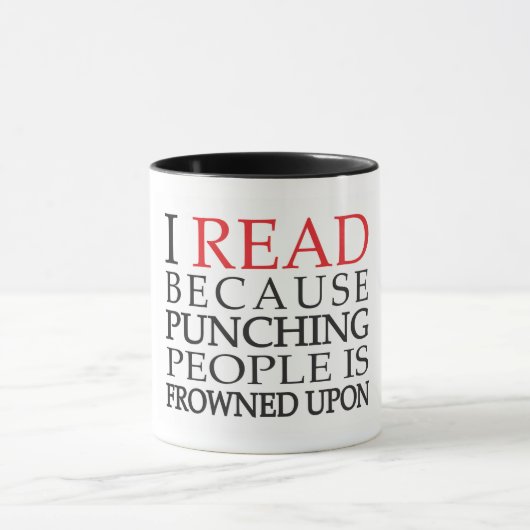 Ik lees omdat mok (Midden)