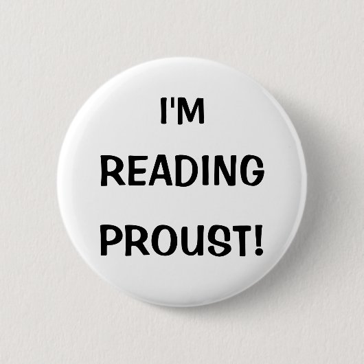 "Ik lees Proust!" Ronde Button 5,7 Cm (Voorkant)