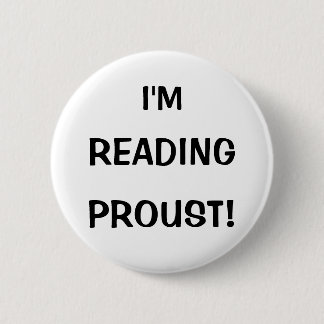"Ik lees Proust!" Ronde Button 5,7 Cm