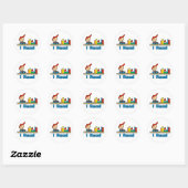 Ik Lees Ronde Sticker (Vel)