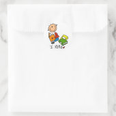Ik Lees Ronde Sticker (Tas)