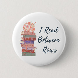 Ik Lees Tussen De Regels Haak Brei Boek Liefhebber Ronde Button 5,7 Cm