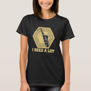 Ik lees veel saxofonist en saxofoon 1 t-shirt