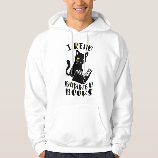 Ik lees verboden boeken Cat Hoodie (Voorkant)