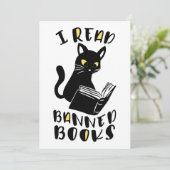 Ik lees verboden boeken Cat Kaart (Staand voorkant)
