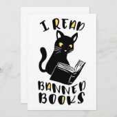 Ik lees verboden boeken Cat Kaart (Voorkant / Achterkant)