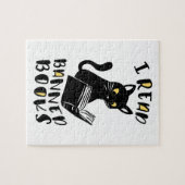 Ik lees verboden boeken Cat Legpuzzel (Horizontaal)