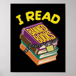Ik lees verboden boeken | Engelse leraar Grappig Poster