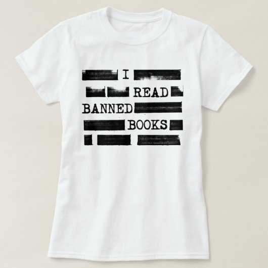 Ik lees verboden boeken geredigeerd t-shirt (Design voorkant)