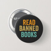 Ik lees verboden boeken Grappige boekenlezer Ronde Button 5,7 Cm (Voorkant /achterkant)
