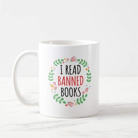 Ik Lees Verboden Boeken Grappige Quote Koffiemok (Links)