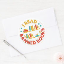 Ik lees verboden boeken grote Stickers