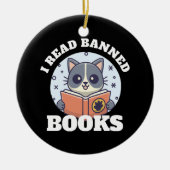 Ik lees verboden boeken keramisch ornament (Voorkant)