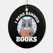 Ik lees verboden boeken keramisch ornament (Links)