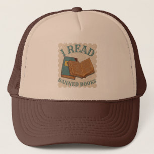 ik lees verboden boeken liefhebber van vintage boe trucker pet