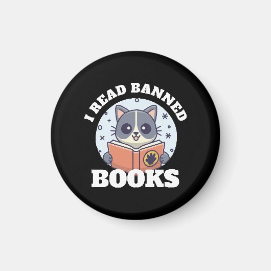 Ik lees verboden boeken magneet (Voorkant)