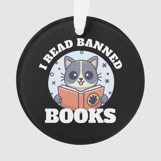 Ik lees verboden boeken ornament (voorkant)