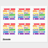 Ik lees verboden boeken Rainbow geredigeerd Vierkante Sticker (Vel)