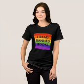 Ik lees verboden boeken Rainbow Tri-Blend Shirt (Voorkant volledig)