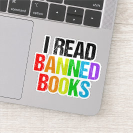 Ik Lees Verboden Boeken Regenboog Laptop Sticker