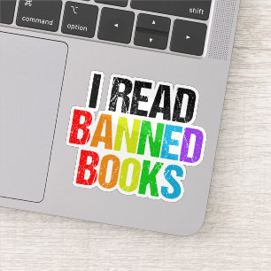 Ik Lees Verboden Boeken Regenboog Laptop Sticker