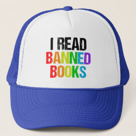 Ik lees verboden boeken Regenboog Trucker Pet