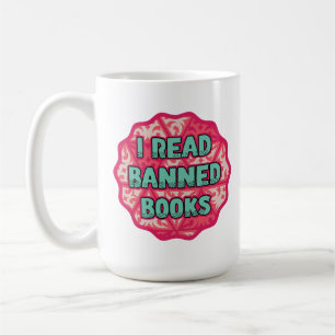 Ik lees verboden boeken - Retro Boekenliefhebber Koffiemok