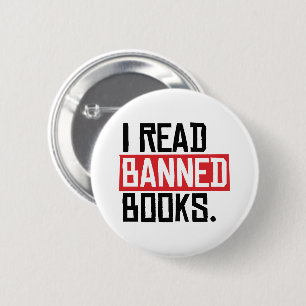 Ik lees verboden boeken ronde button 5,7 cm